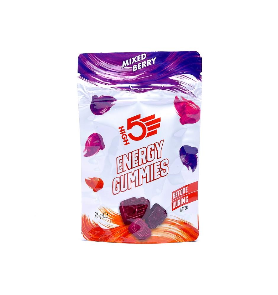 Billede af High5 Gummies med mixed bærsmag - kulhydrat, elektrolytter og B6 vitamin hos Cykelexperten.dk